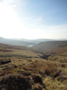 View back down William Clough to the reservoir